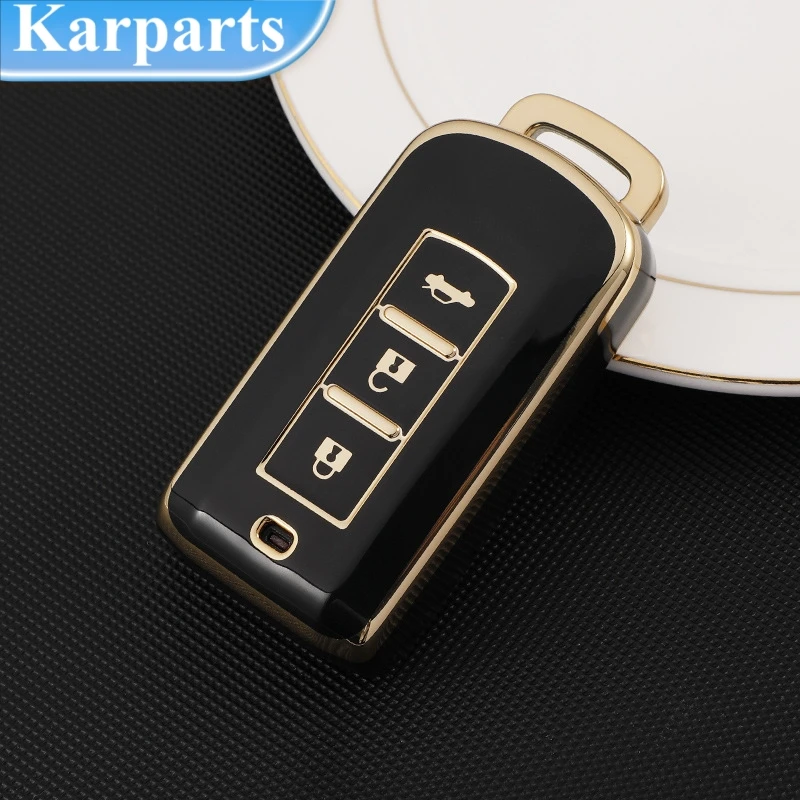 

TPU Car Remote Key Case Cover For MITSUBISHI OUTLANDER 3 Lancer 10 L200 ASX Colt Pajero Sport ECLIPSE CROSS With Keychain