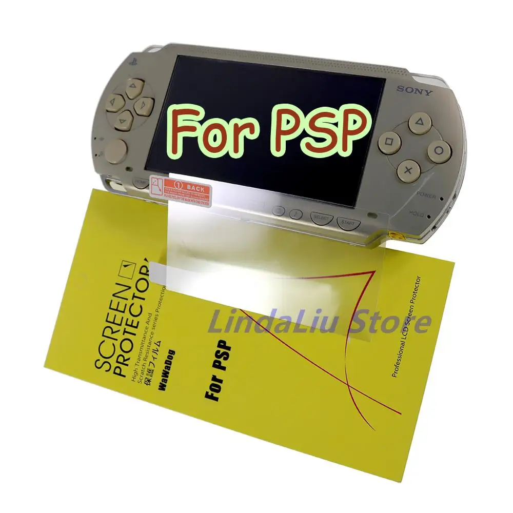 

50pcs Clear Film LCD Screen Protector For Sony PSP 1000 2000 3000 Transparent Protective Film With Package