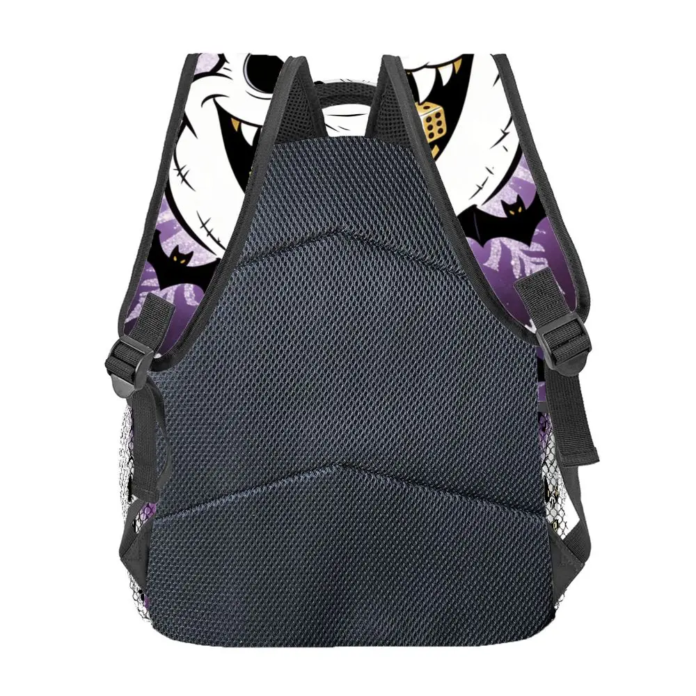 1 peça mochila unissex com estampa de desenho animado Disney Oogie Boogie com alças ajustáveis e fecho de zíper