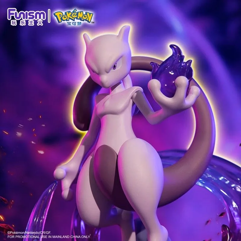 

Pokemon Mewtwo ПВХ + Abs Battle Scene Series Статическая государственная настольная модель ручной работы, украшение автомобиля, игрушка, подарки на Рождество и Хэллоуин