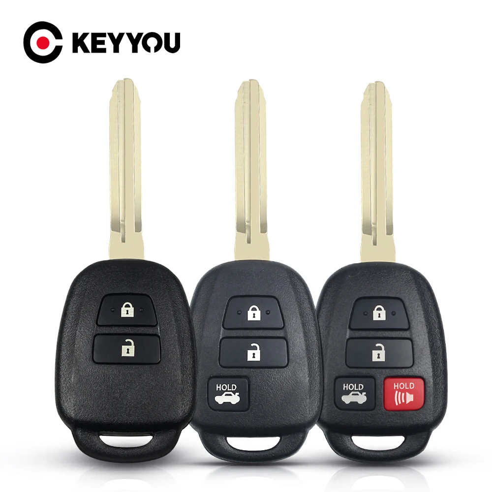 

KEYYOU 2/3/4 кнопки автомобильный чехол для дистанционного ключа для Toyota Camry 2012-2016 Corolla 2014-2017 Yaris 2014-2017 Vios 2013-2016