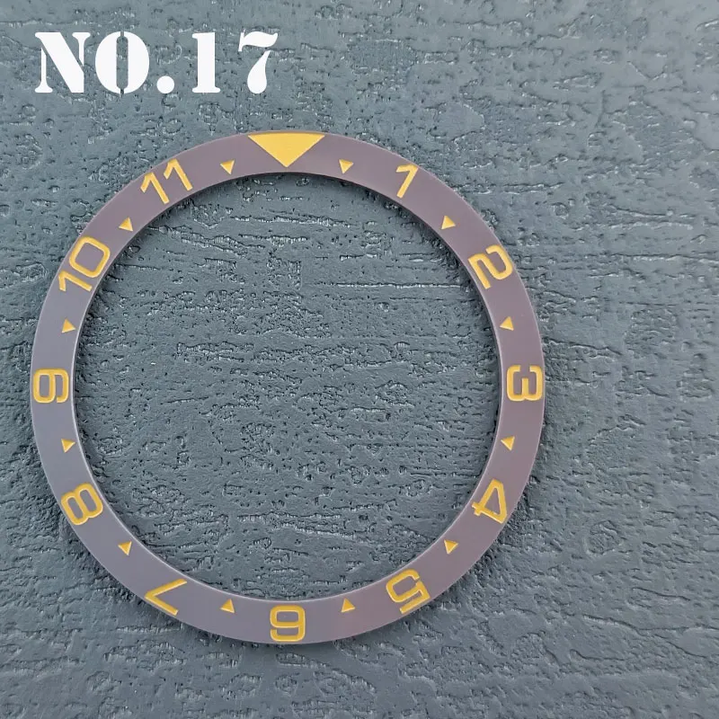 38mm flat ceramic insert inner diameter 31.5mm Pearl bezel Fit SKX 013 NH35 NH36 case Parts Men's watch case bezel insert ring