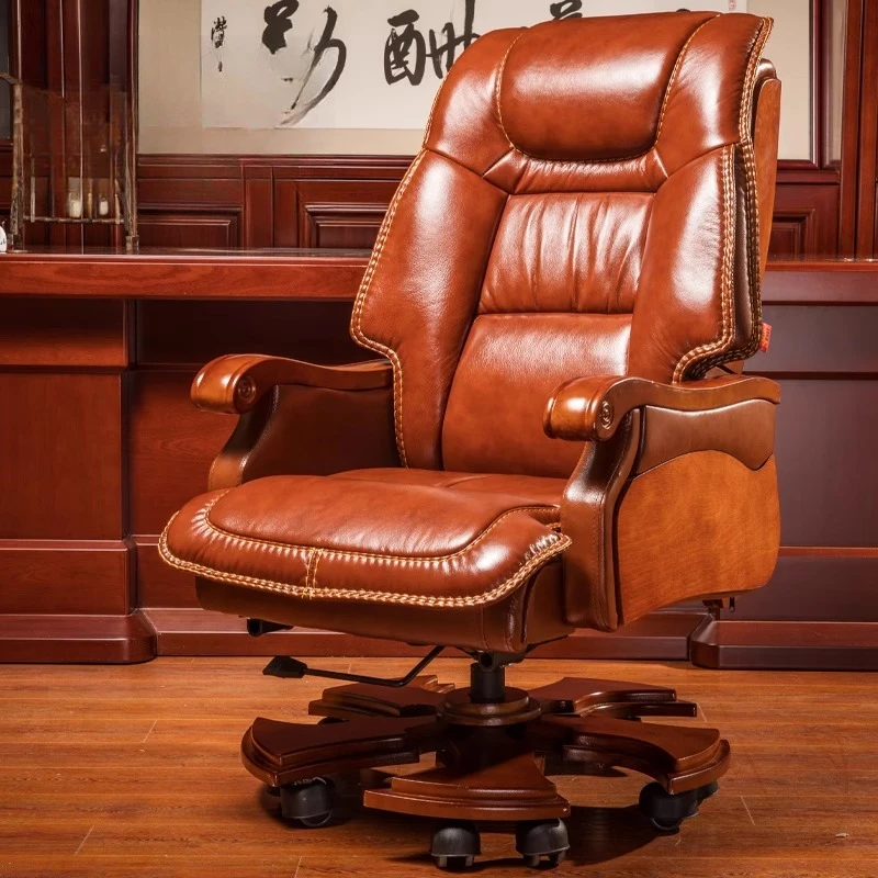

Swivel Executive Office Chair Back Support Wheels Armchair Foot Rest Office Chair Desk Computer Silla Para Escritorio Furniture