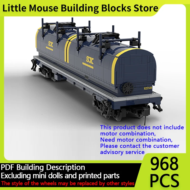 

City Car Model MOC Building Bricks Railway Coil Car Carriage Modular Technology Gifts Holiday Assemble Children Toys Suit