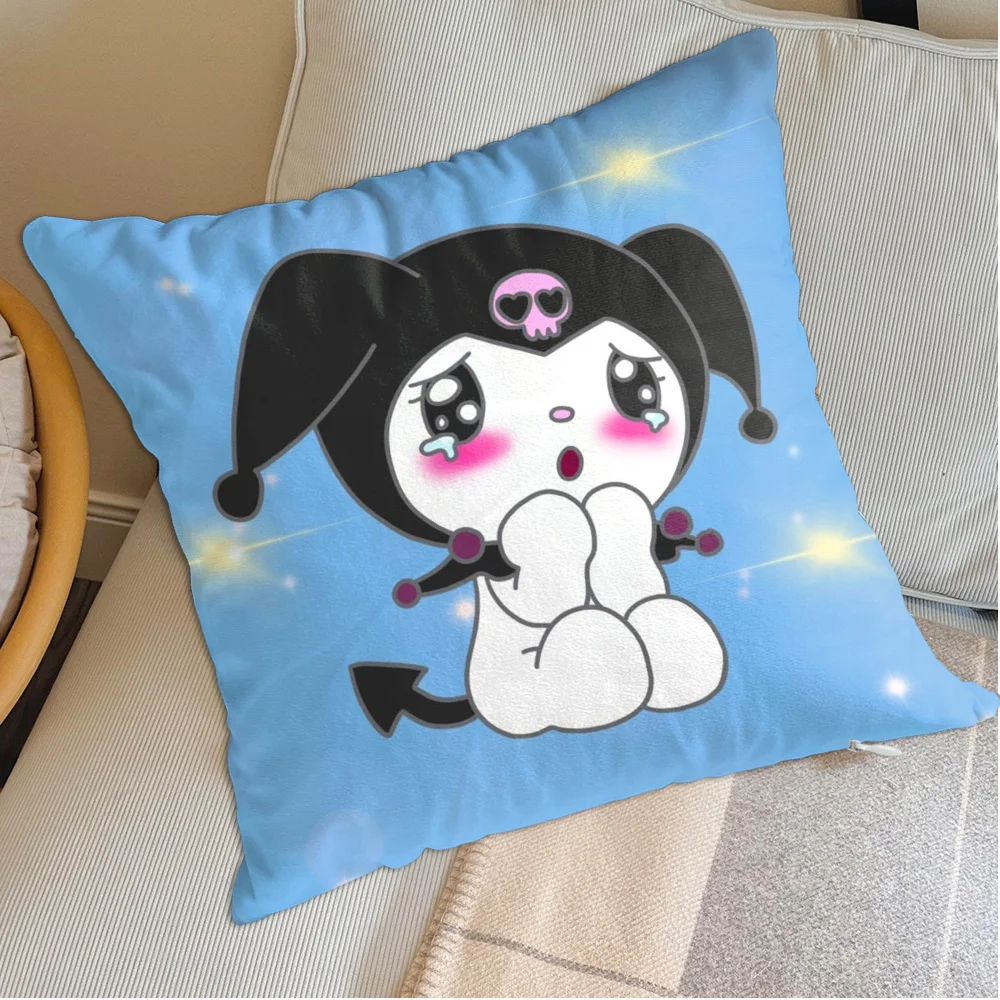 Kawaii K-Kuromi Kissenbezug für Kissen, Feiertags-Dekokissenbezug, Dekor, 40 x 40 cm, Zierkissen, nordische Neujahrskissen