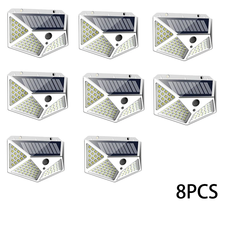 1-12 stuks zonne-verlichting buiten 100 LED wandlamp bewegingssensor verlichting waterdichte zonne-straatverlichting voor tuin veranda tuin garage