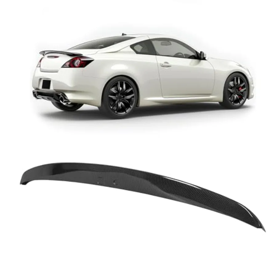 

Rear Trunk Spoiler Compatible with 2007-2015 Infiniti G35/G25/G37/Q40 4 Door Sedan Model Predrilled Hole for ButtonandCamera Re