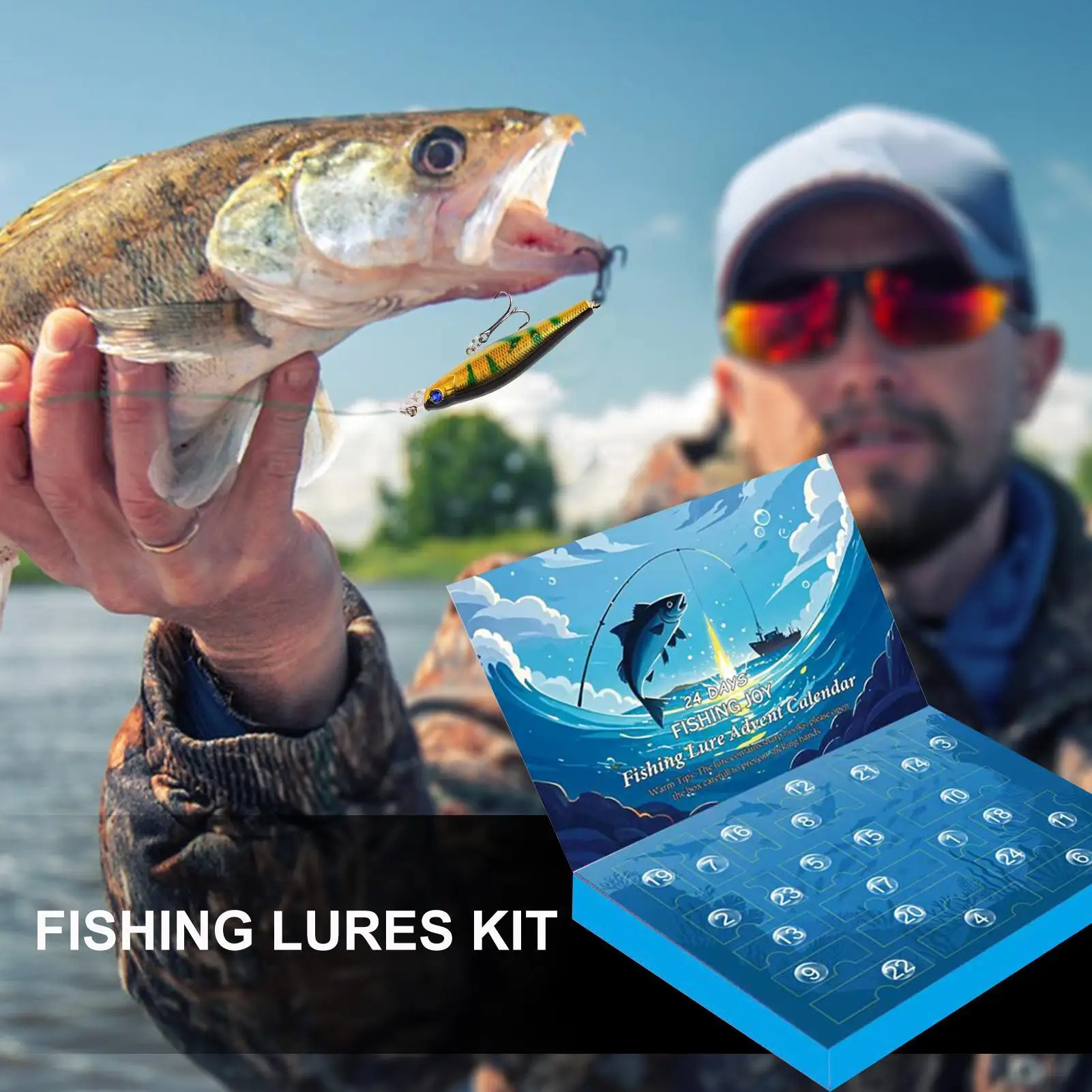 

Fishing Lure Countdown Calendar Freshwater Saltwater Fishing Lures Set Holiday Favors For Husband Dad Beginners Professionals