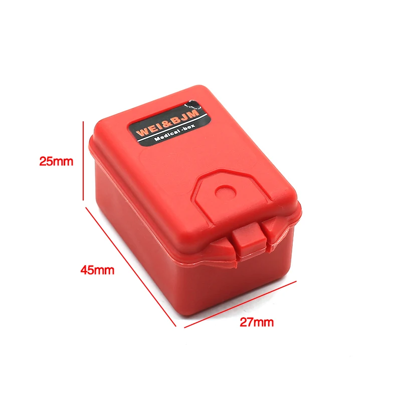 

LALA 3Pcs Plastic Rc Car Storage Box Decoration Tool for Trx4 Axial Scx10 90046 D90 1/10 Rc Crawler Accessories Red