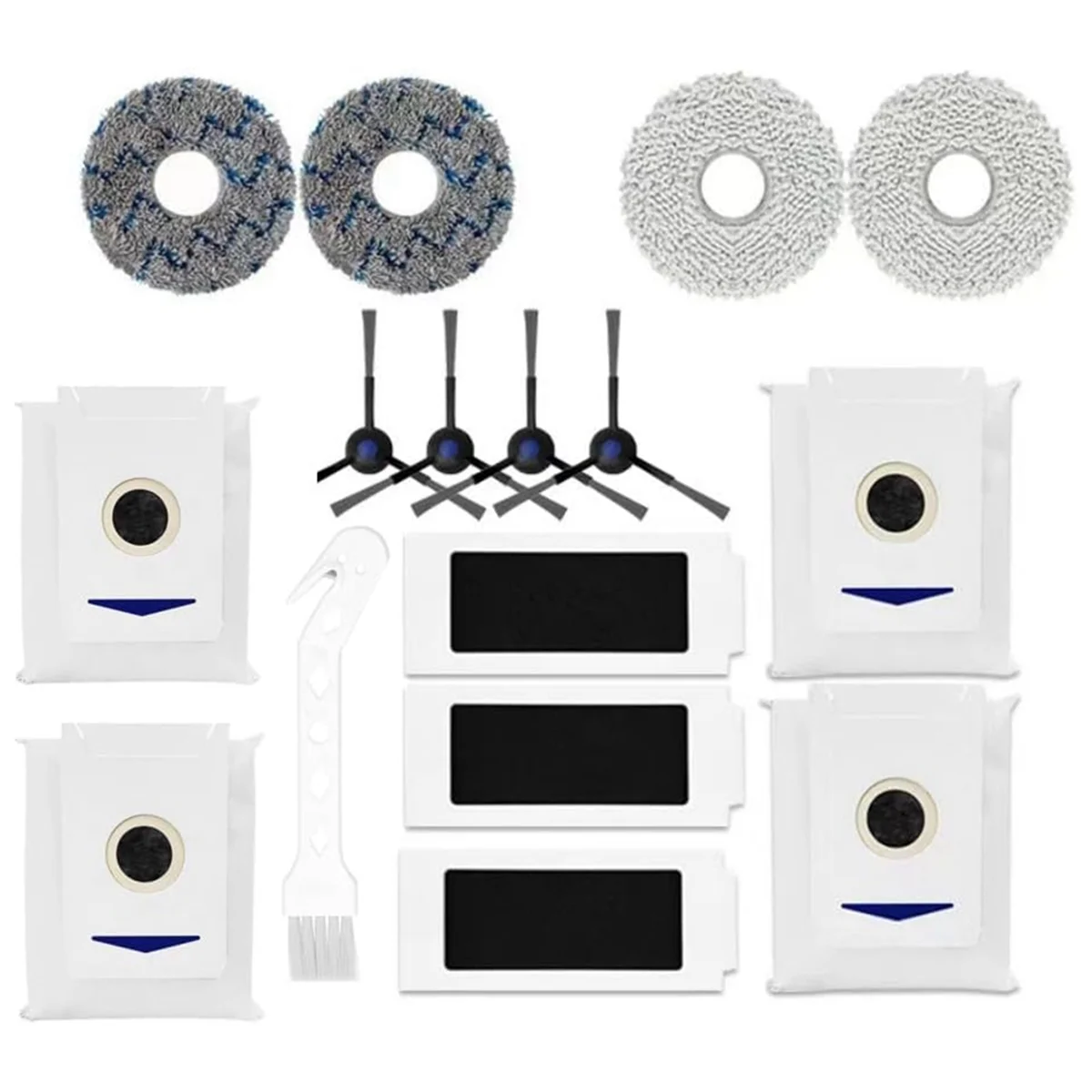 ل M12 برو جهاز آلي لتنظيف الأتربة فرشاة جانبية فلتر Hepa ممسحة القماش أكياس الغبار Accessories-A68M #2