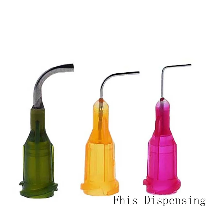 

14G-27G Распределение из нержавеющей стали с тупым наконечником, угловые дозирующие иглы 90 градусов, упаковка из 20 шт.