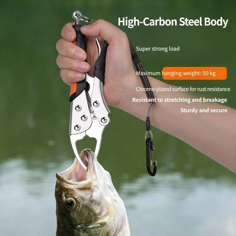 Powerful Locking Fishing Pliers Multi-Functional Fish Gripper High-Torque Control Clamp For Saltwater Freshwater