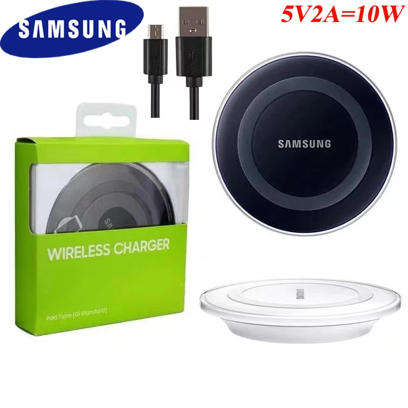 Original Samsung 5V 2A Wireless Charger Adapter QI Fast Charge Pad For Galaxy Note 20 10 Ultra S10 S9 S8 Plus Iphone 11 8 X Pro - náhled 6