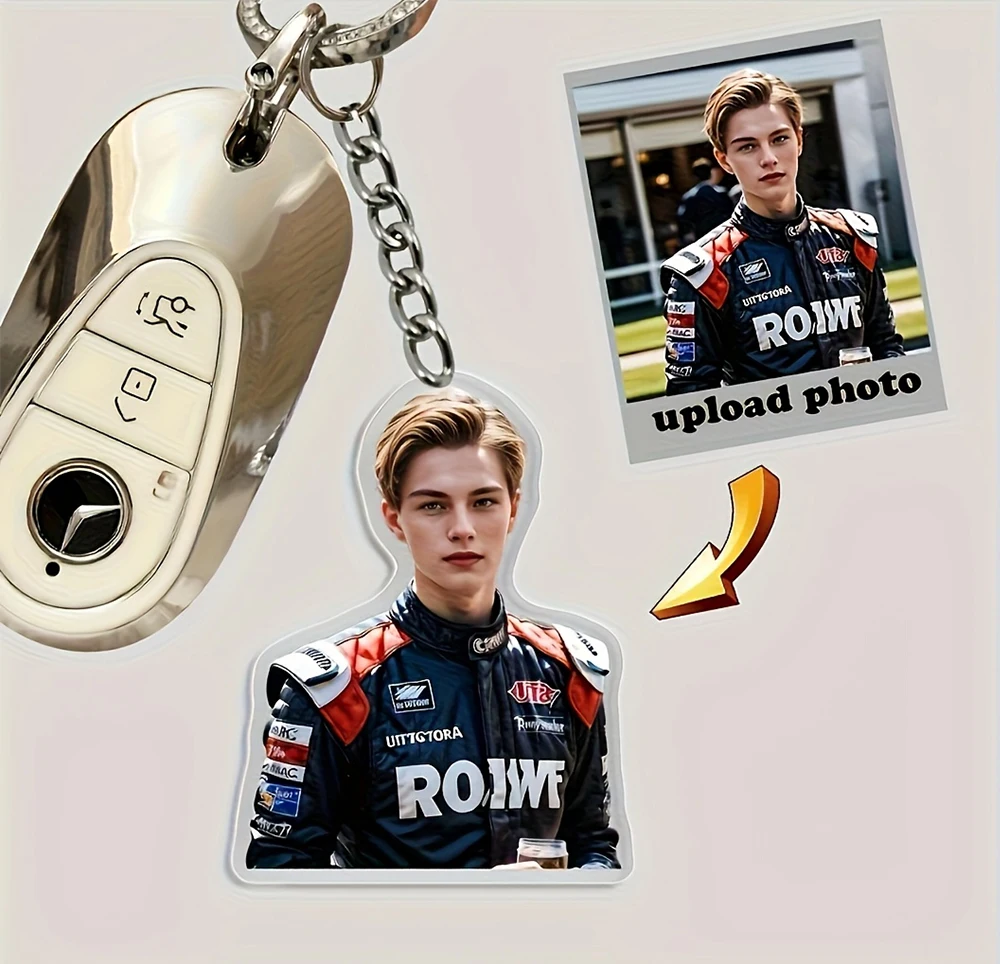 Custom Photo Keychain Custom Acrylic Picture Keychain Personalized Car Backpack Anniversaries Birthday Anniversary Memorial Gift