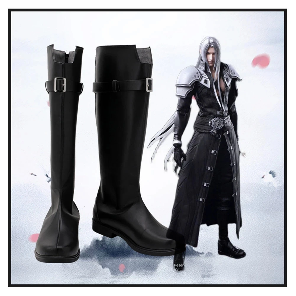 

Final Fantasy VII Remake - Sephiroth Cosplay Shoes Boots Halloween Costumes Accessory Custom Made women men cosplay props