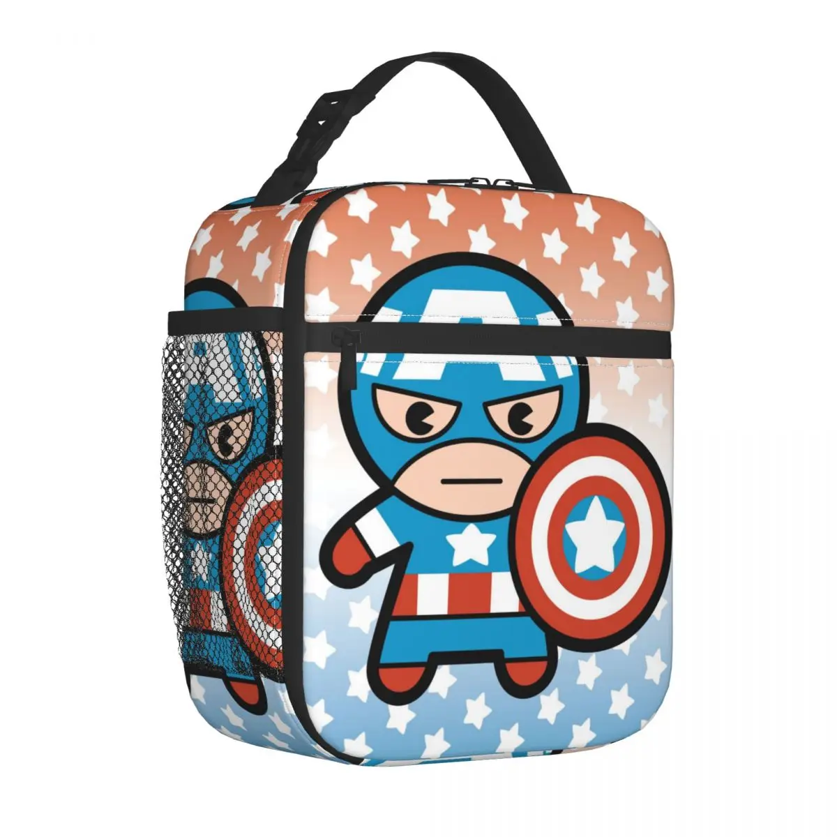 Captain America Insulated Lunch Bags Leakproof Reusable Cooler Bag Lunch Box Tote Work Outdoor Bento Pouch