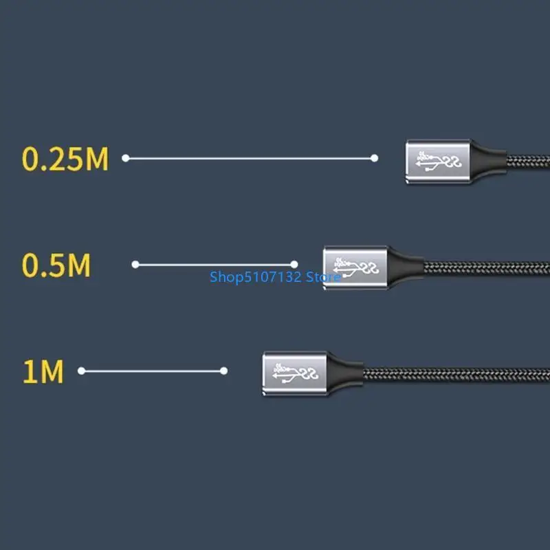 87HD USB C Extension Cable USB 3.1 Type C Male to Female Extender Line