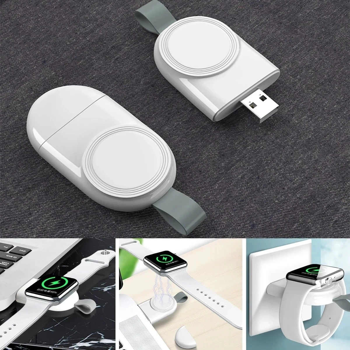 Portable Wireless Charger For IWatch 7 6 SE 5 4 Charging Dock Station USB Charger Cable For Apple Watch Series 7 6 5 4 3 2 1