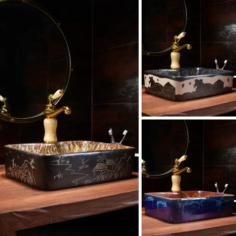

Wash Basin Table Basin Ceramic Washbasin Bathroom Art Basin Home Bathroom Art Wash