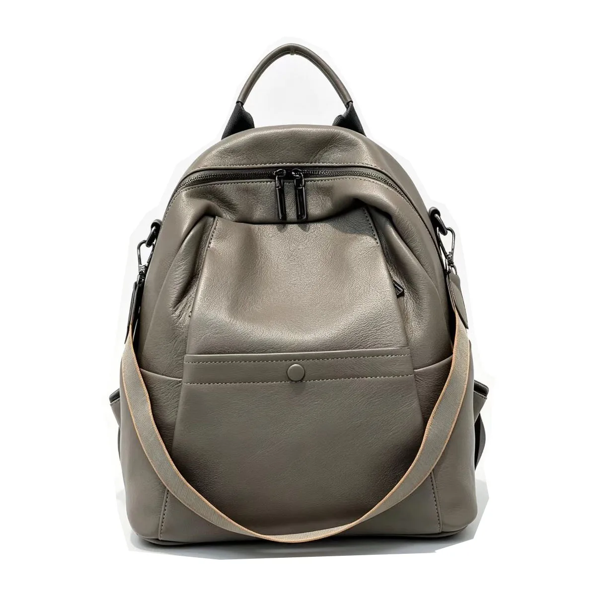 Casual Genuine Leather Backpack Women Real Cow Leather Tote Bags 2026 New Fashion Cowhide Shoulder Bag