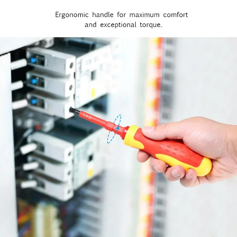 Imagem -06 - Mutável Isolado Screwdrivers Grupo Magnético Fenda Phillips Pozidriv Torx Bits Kit Ferramentas de Reparação Eletricista 1000v 13 Pcs