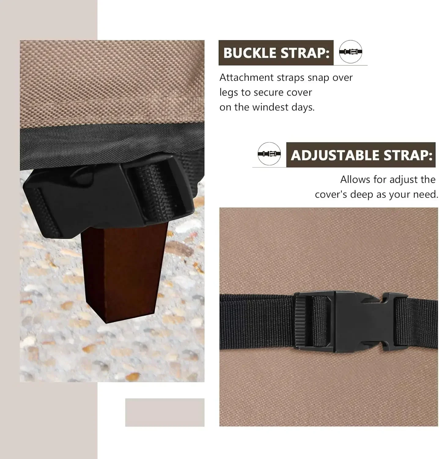 غطاء أريكة مقاوم للماء على شكل حرف L للفناء ، واجهة يسارية ، أثاث مقطعي ، أريكة خارجية ، 6 مقاعد ، عرض 85 × * بوصة