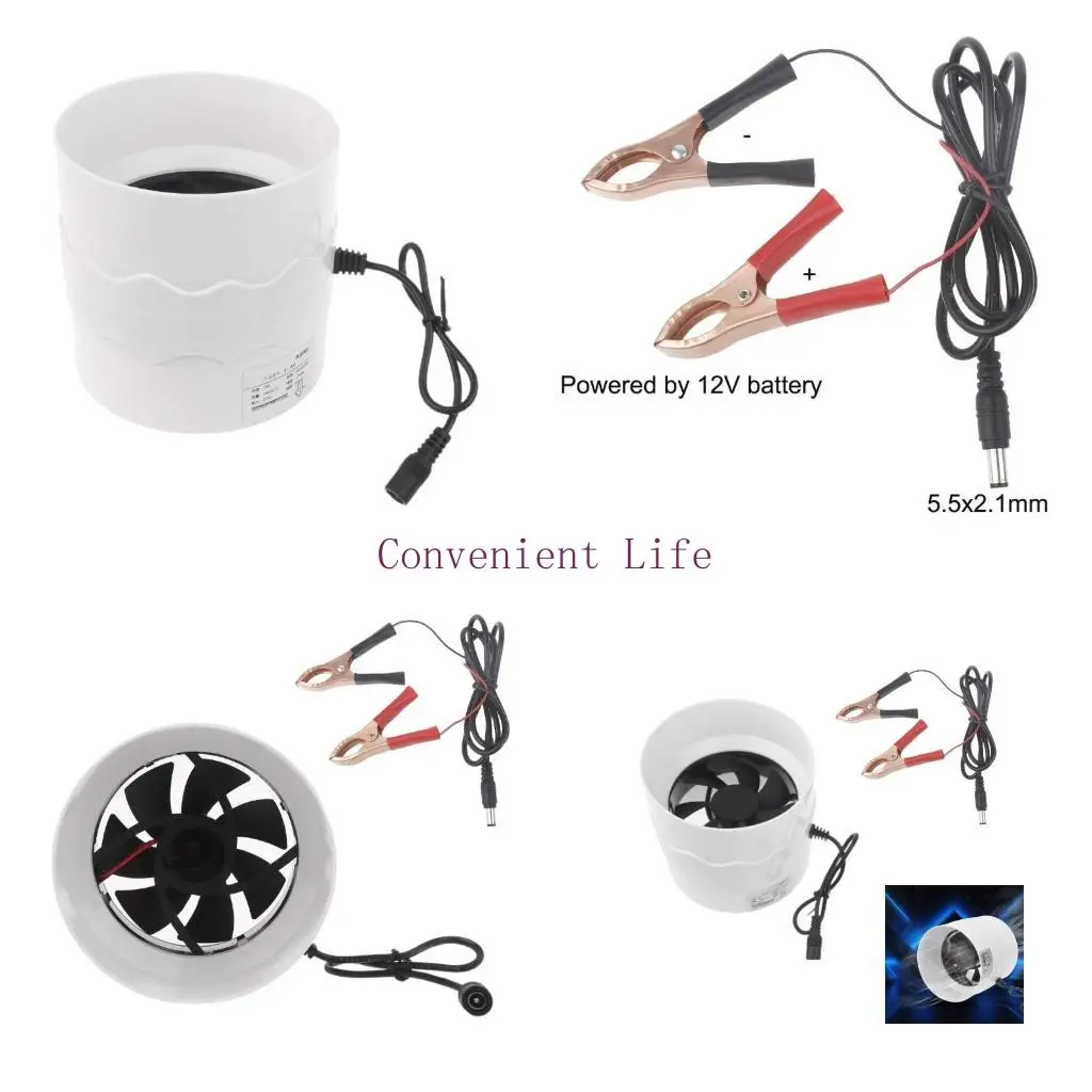 

L1EE Quiet 4.3” Inline Duct Fan 4000rpm Fast Speed Ventilation Exhaust Fan for Heating Cooling Booster, Grow Tent