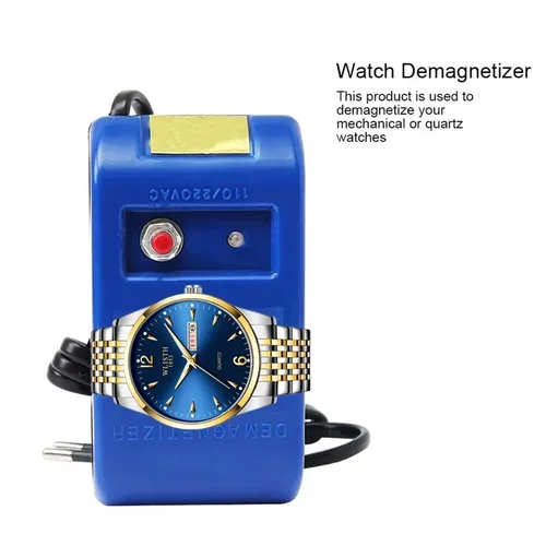Desmagnetizador de relojes, herramienta de reparación de relojes de cuarzo mecánico, herramienta de desmagnetización eléctrica profesional para relojero, enchufe UE EE. UU.