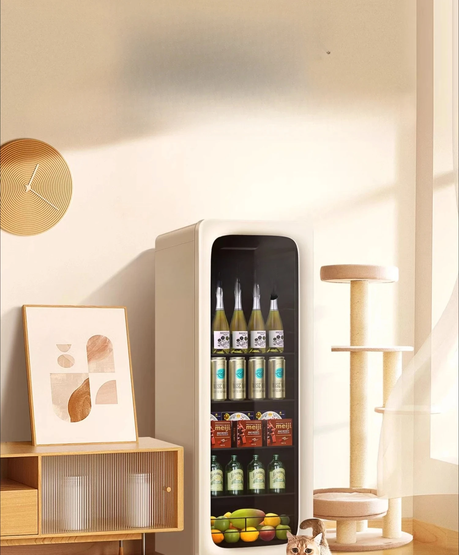 

Ледяной бар, 150 литров, бежевый, холодильный шкаф, шкаф для напитков, чайный шкаф, холодильник для напитков