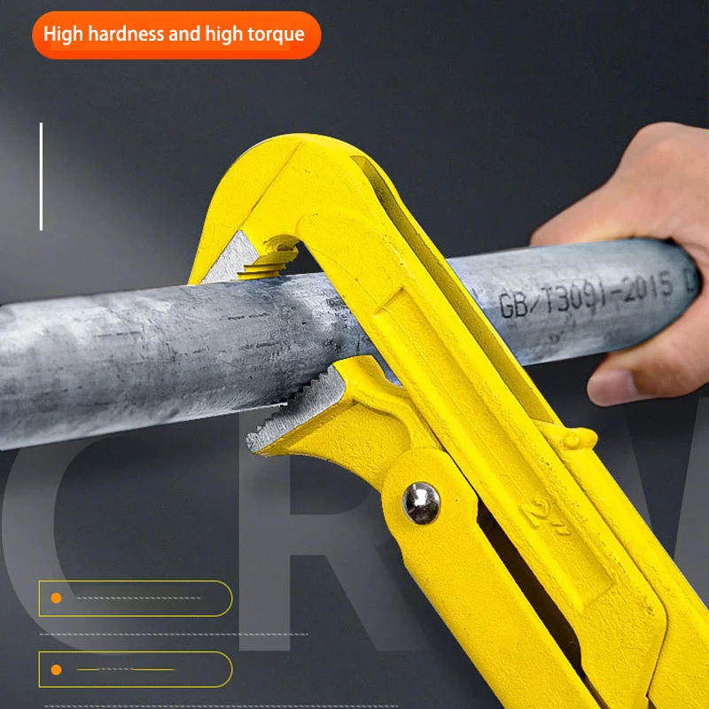 Imagem -04 - Heavy Duty Ferramentas Manuais Encanamento Torque Wrench Ajustável do Encanador Heavy Duty 45 ° 90 ° Jaws Tubo Sueco Pipe Atividade Wrench em 15 em em