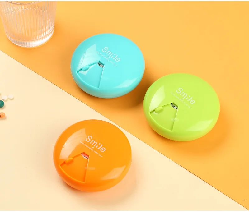 

Контейнер для таблеток на 7 дней с 7 отделениями, мини-органайзер для витаминов и рыбьего жира, портативный дорожный контейнер для хранения таблеток