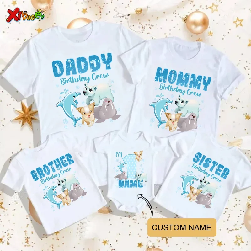 

Birthday Outfits for Kids T Shirt Family Matching Outfits Clothes Party Boy Shirt Girl Dolphin T-Shirt Clothing Children Outfit