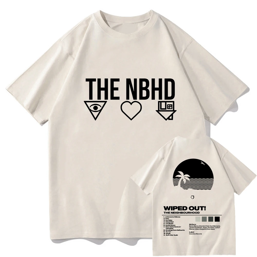 Camiseta con estampado de banda NBHD de The Neighborhood, camisetas de algodón de alta calidad para Mujer/hombre, pantalón corto informal, Camiseta de manga para Hombre