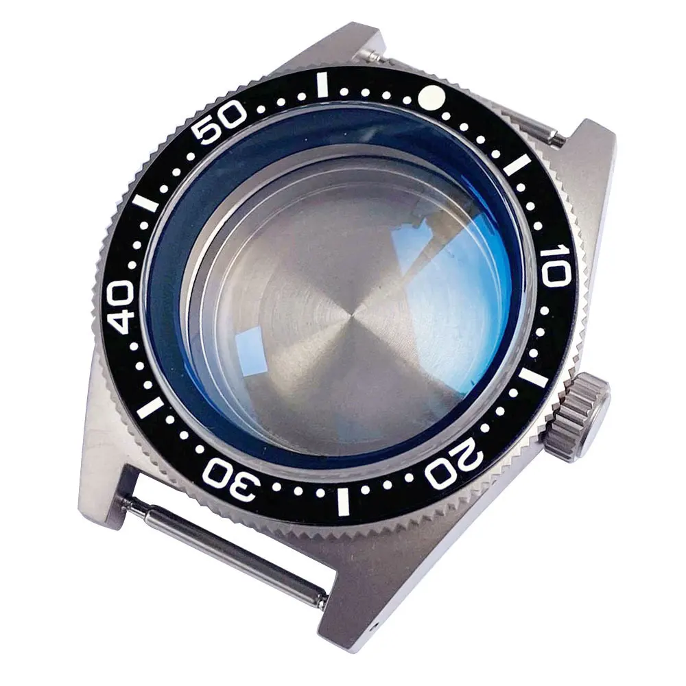 62MAS Titanium 120 Click 200M Diver Watch Case 41mm Fit NH35 ETA 2824 PT5000 Domed AR Sapphire Glass  Ceramic Bezel Insert