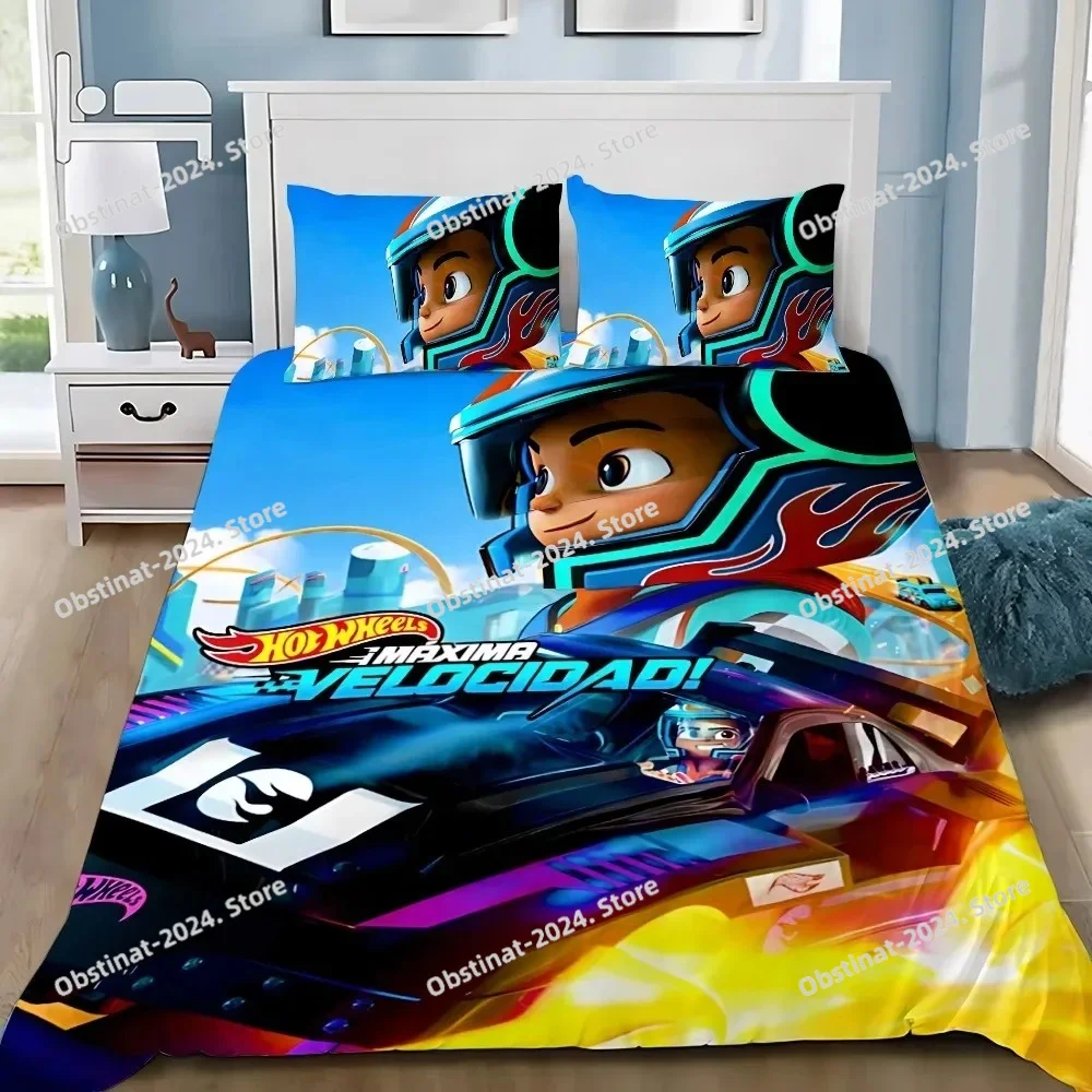 Cars Duvet Cover Wheels Pillowcase Bedding Set Adult Boy Girl Bedroom Decoration Children Gift Single Double Large Size
