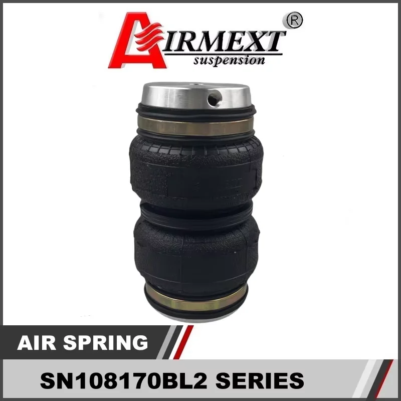 

SN108170BL2-C-S/ side airport/ open cap air spring/Air suspension small Double convolute rubber airspring/airbag shock absorber