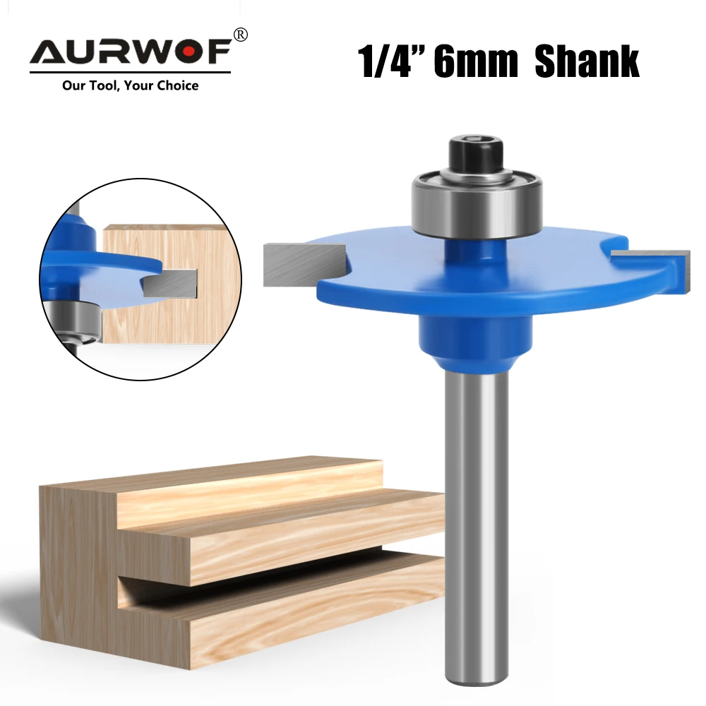 

1pc 6mm 6.35mm Shank T-Sloting Biscuit Joint Slot Cutter Jointing Slotting Router Bit 4mm Height Milling Cutter wood working