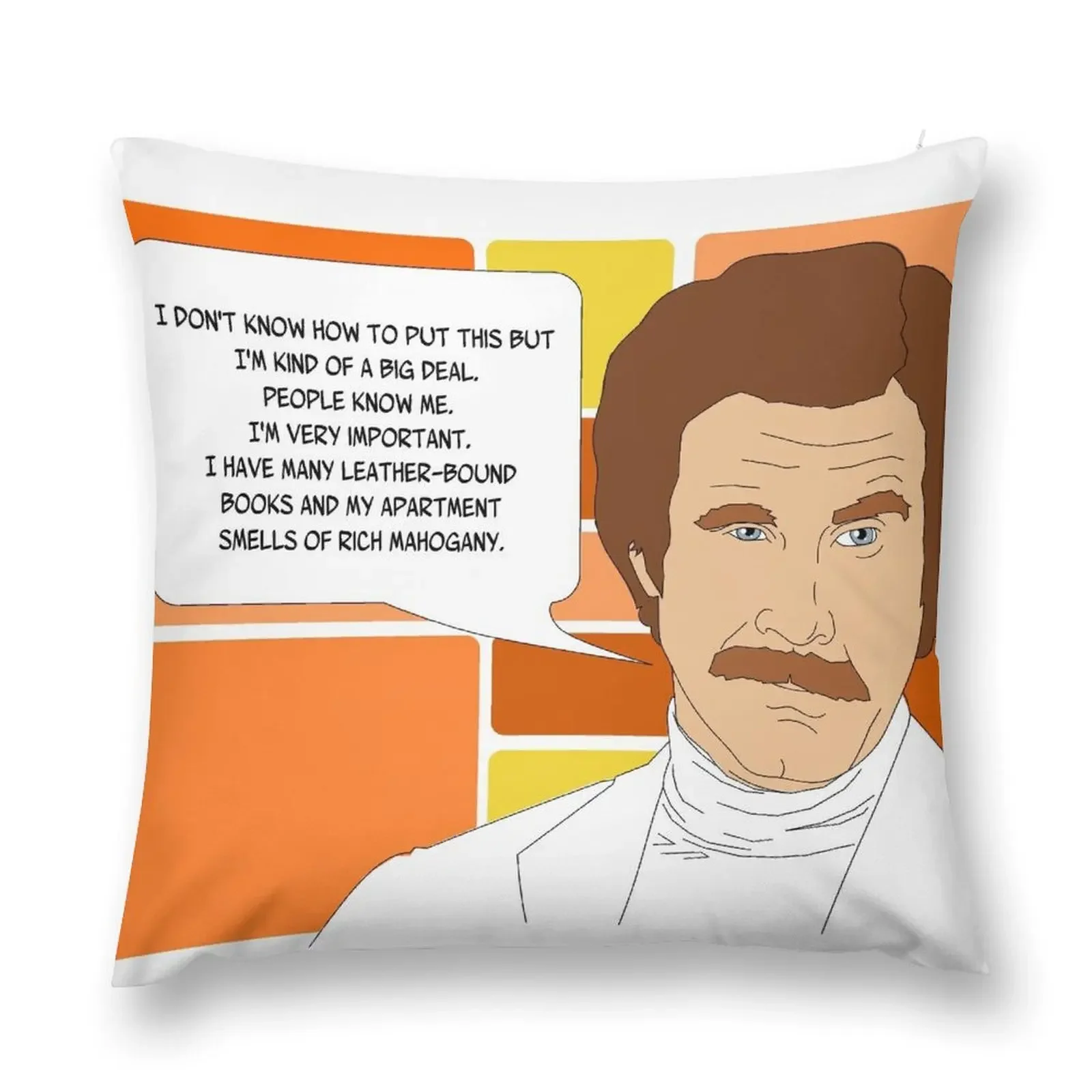 

I'm Ron Burgundy Throw Pillow Cushions Sofa Covers pillow