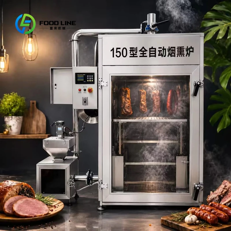 Customized Commercial Food Electric Smoke House for Meat Processing Smoke Oven Stainless Steel Meat Smoker Machine