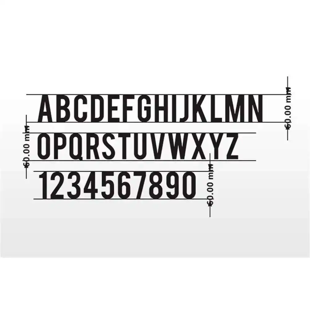 Acrylic Black Uppercase English Letters Interior Wall Garden Wedding Decorative Alphabet