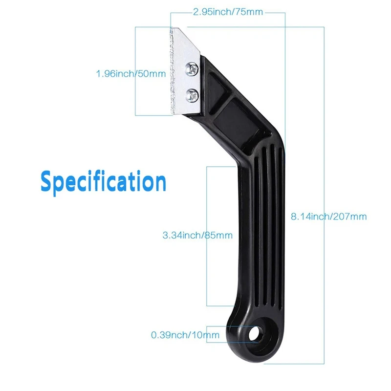 

Black Beveled Handle Scraper Combination Replacement Blade Gap Grout Remover Tool Kit Wall Floor Tiles Joint Cleaner Tool