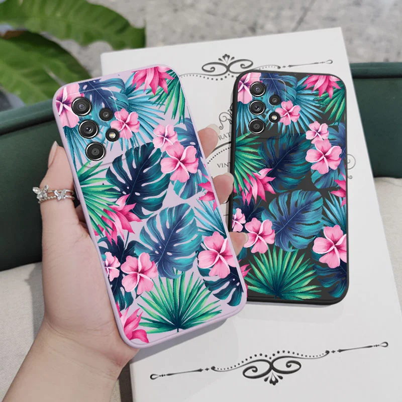 Colorful Flowers Case For Samsung A54 A34 A24 A14 A73 A53 A33 A23 A13 A03 A72 A52 A52S A32 A12 A04 A22 A15 A25 A35 A554G 5G