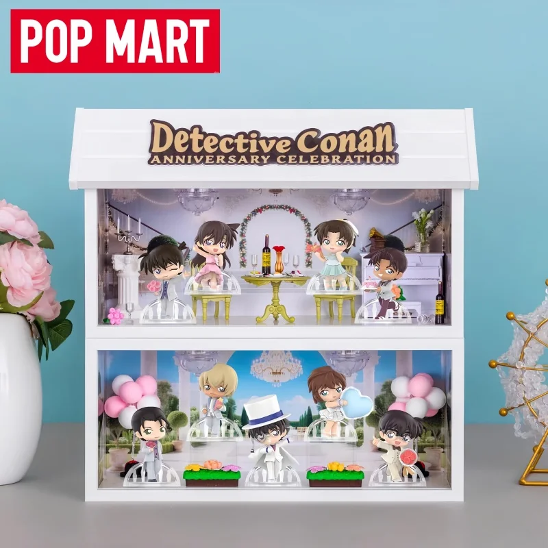 حقيقية البوب مارت المحقق كونان الذكرى الاحتفال سلسلة اليدوية صندوق أعمى زوجين جمع زخرفة مهرجان لعبة دمية