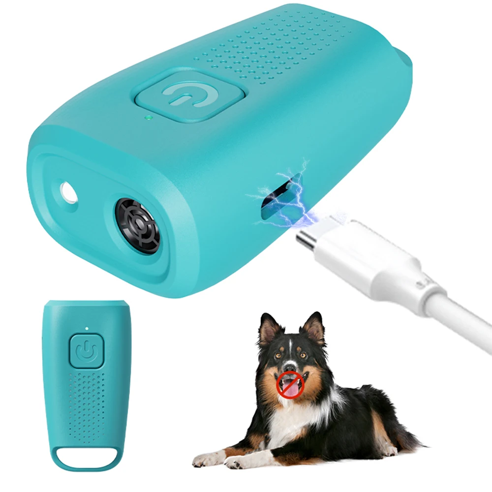 MINI Ultrasonic Dog Repeller Dog Trainer with LED Flashlight Effective for Dogs Anti-Barking Training Device Dog Repeller