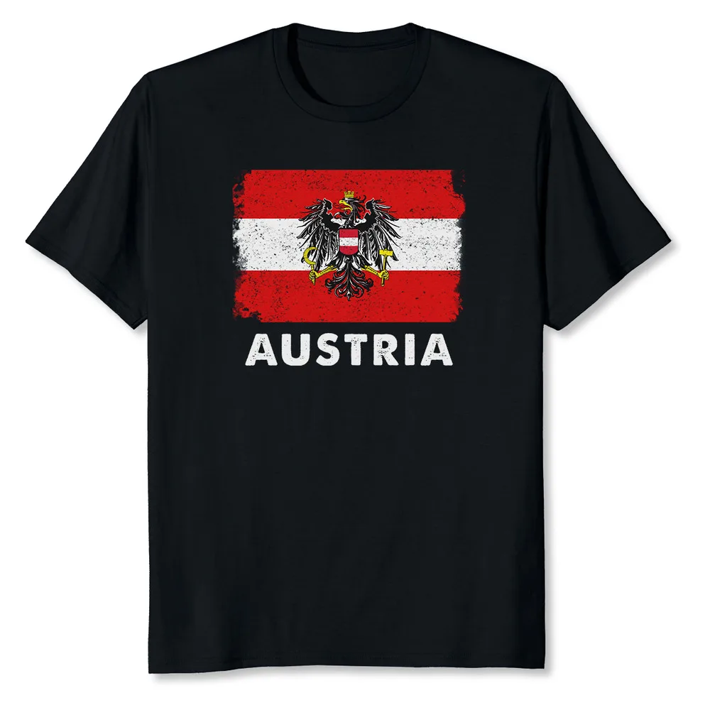 Austrian Flag Austria Vienna Land Der Berge Eagle T-Shirt Anime Graphic T-shirts Y2K Tops Unisex Summer Short Sleeve