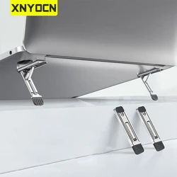 Xnyocn Supporto per laptop Mini supporto pieghevole in lega di alluminio 3 accessori per staffa per notebook con regolazione dell'altezza per smartphone MacBook