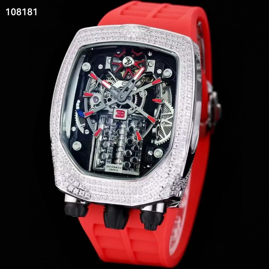 Sixteen bar engine mechanical watch men's limited edition watch watches for men ساعات يد للرجال luxury watch