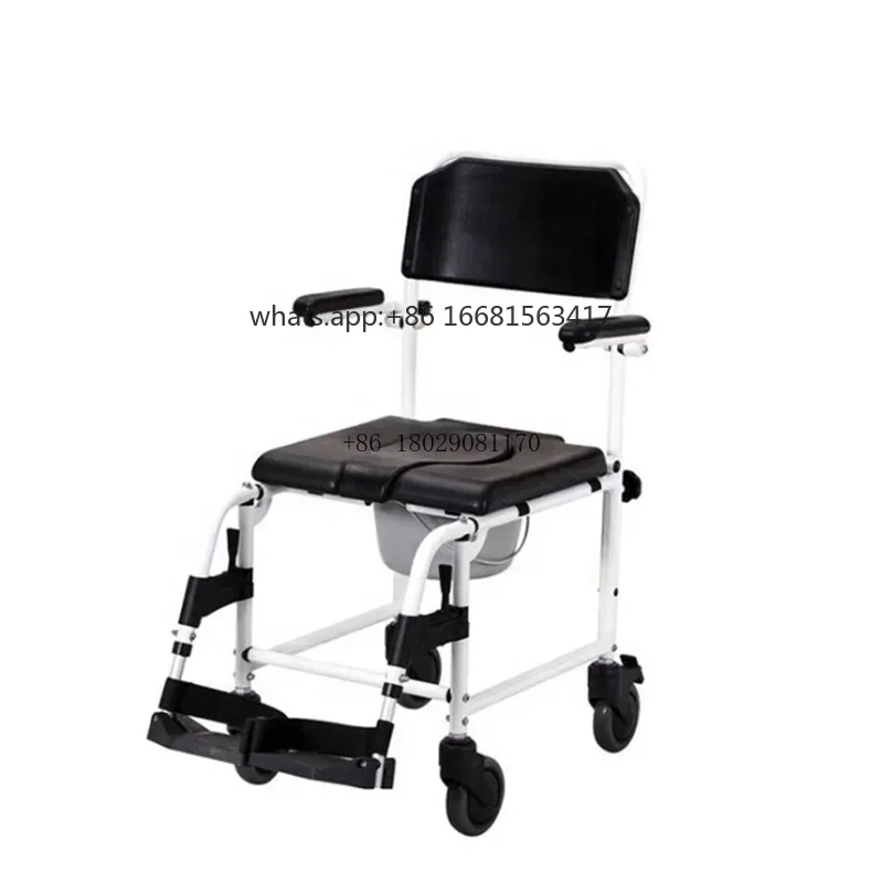 Commode Shower Chair For Elderly Aluminum Alloy Detachle Toilet