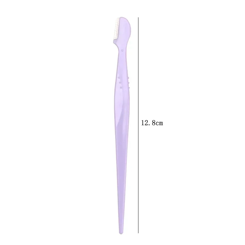 Karsyngirl 2/3/5Pcs Straight Handle Round Head Eyebrow Trimmer Beauty Tools Beginner Anti-scratch Eyebrow Trimmer Eyebrow Razor