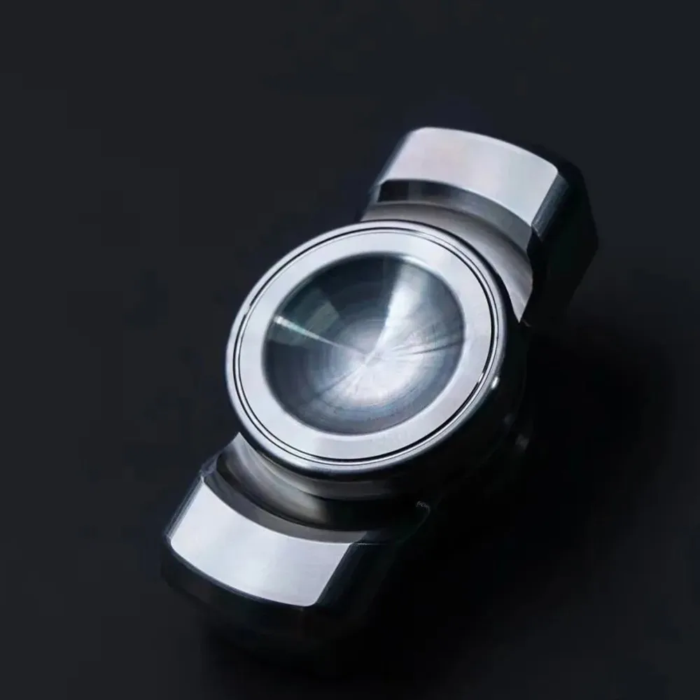 C.DEER Chasing Shadow Fidget Spinner mit zwei Klingen, Fidget Spinner aus Edelstahl, Gadgets zur Angstlinderung, originelles Design